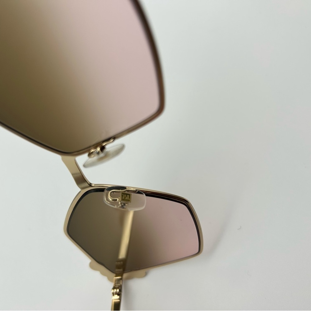 Fendi CAT EYE FF 0261/S gold/brown pink shaded (000/53) Sunglasses New box cloth - Picture 14 of 14